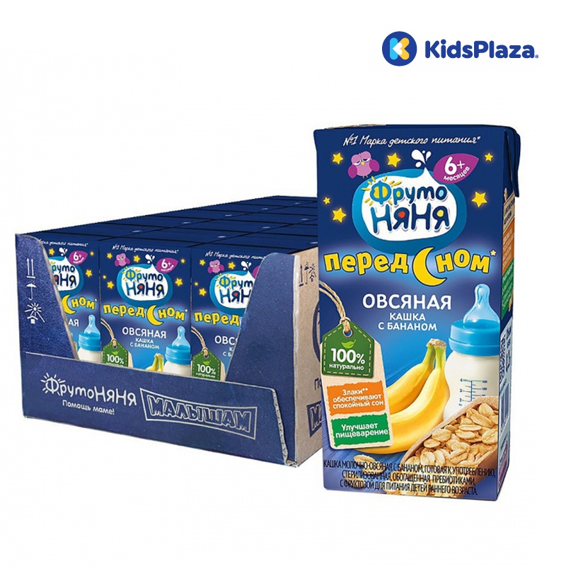 Sữa đêm yến mạch vị chuối Fruto Nyanya (200ml) 6M+ hình 2