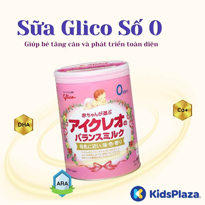 Sữa bột Glico số 0 800g nội địa Nhật cho bé 0M-12M hình 1