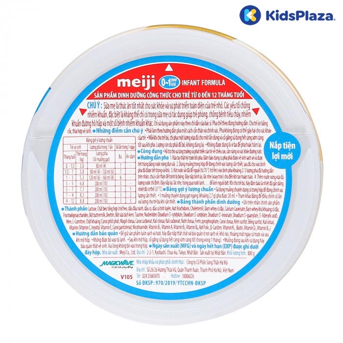 Sữa Meiji Infant Formula 800g nhập khẩu cho bé 0-1Y hình 4