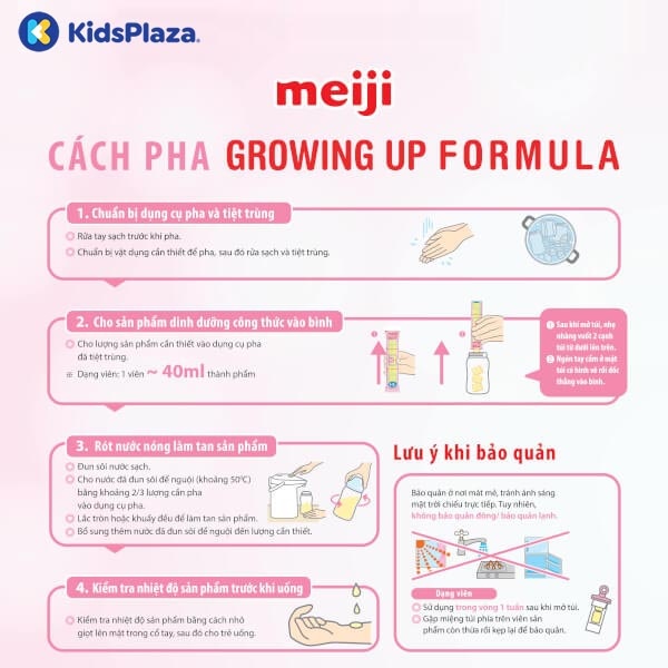 Sữa Meiji thanh Growing Up Formula 448g cho bé 1Y-3Y hình 4