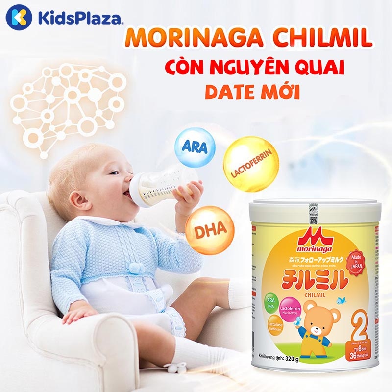 Sữa Morinaga Chilmil số 2 320g cho bé 6M-36M hình 2