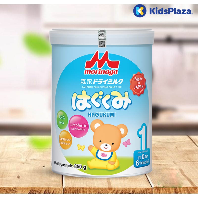 Sữa bột Morinaga Hagukumi số 1 850g cho trẻ 0-6M hình 1