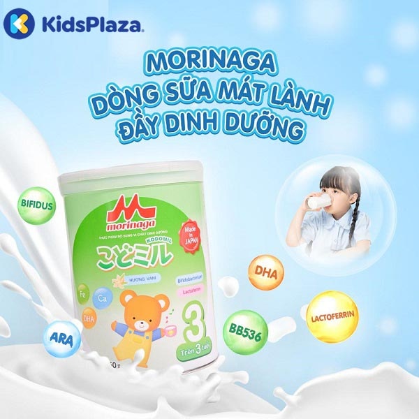 Sữa Morinaga số 3 Hương Vani 850g cho bé >3Y hình 1