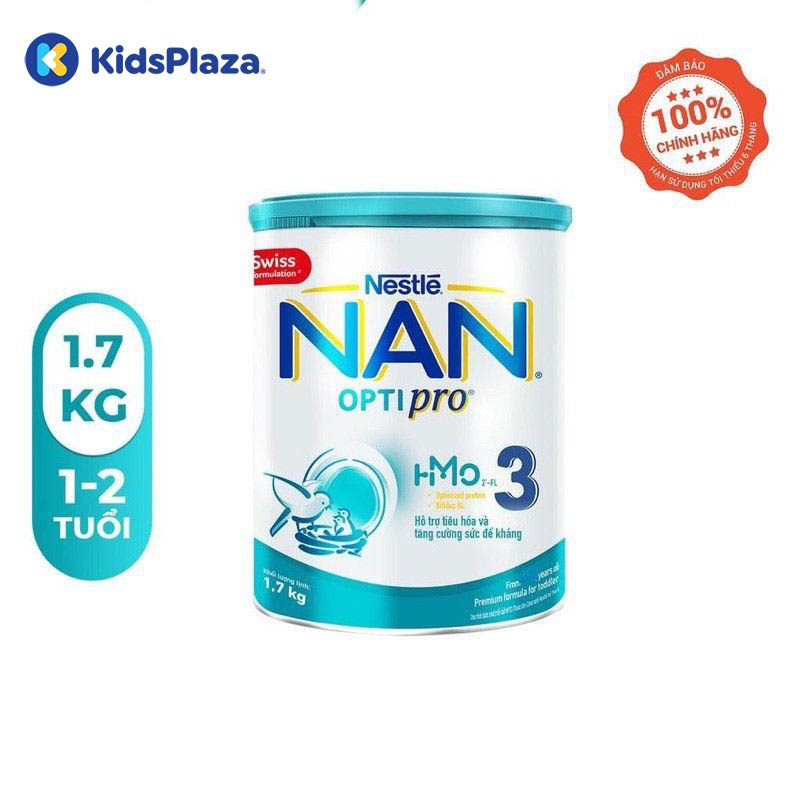 Sữa Nan Optipro HMO số 3 1.7kg cho bé 12-24 tháng tuổi hình 1