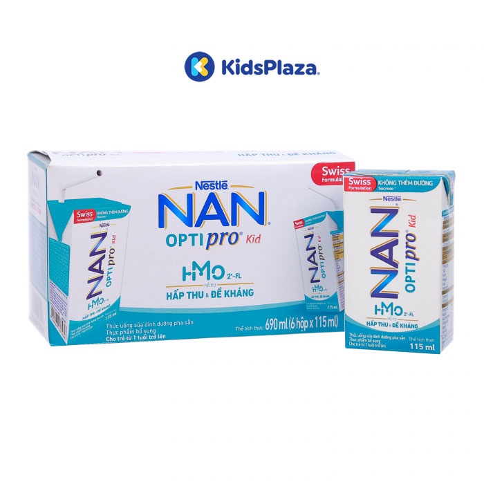Sữa Nan Optipro Kid HMO 6x115ml cho bé từ 1 tuổi trở lên hình 1