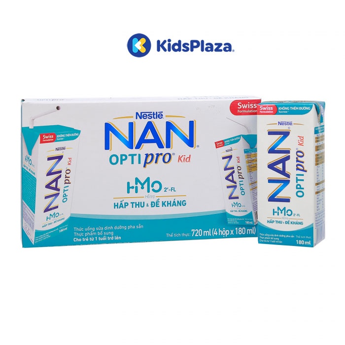 Sữa Nan Optipro pha sẵn  Kid HMO 4x180ml cho bé từ 1 tuổi trở lên hình 1