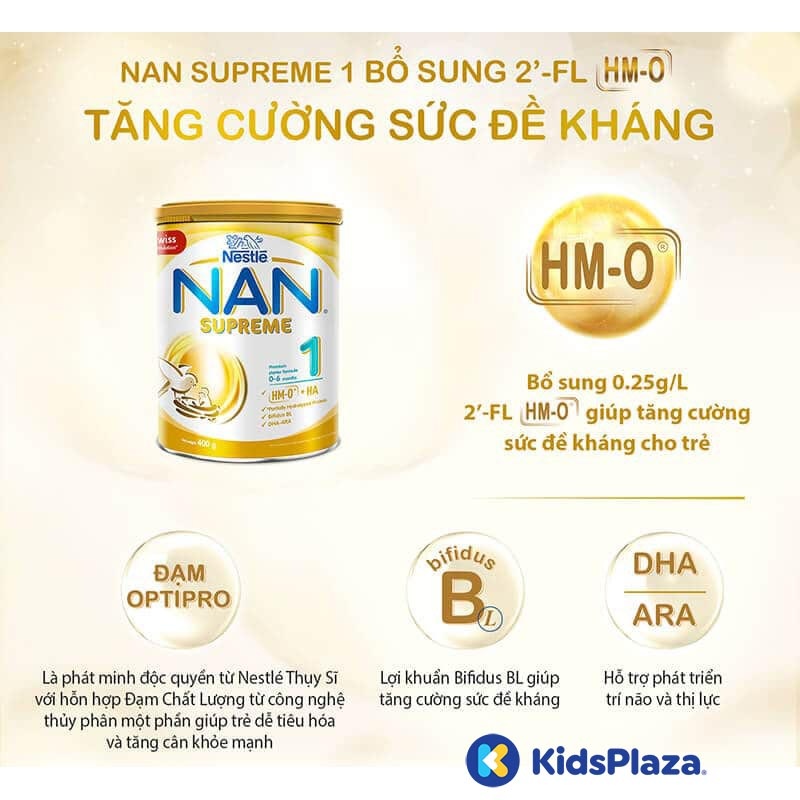 Sữa Nan Supreme Thụy Sỹ (công thức bổ sung 2-HMO) số 1 800g hình 2