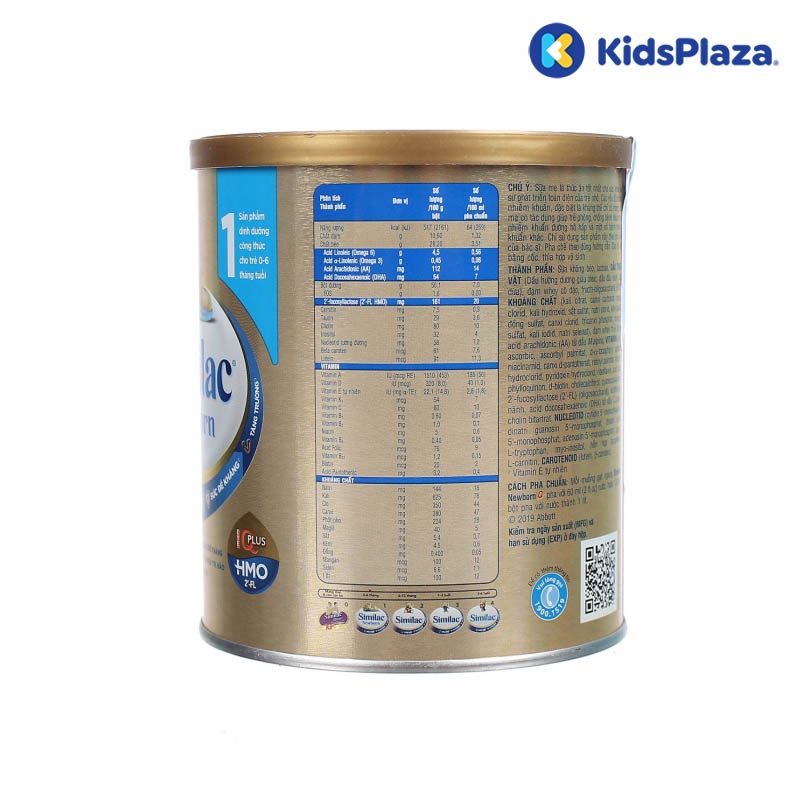 Sữa Similac IQ HMO Gold Lable Newborn 400g (0-6 tháng) hình 2