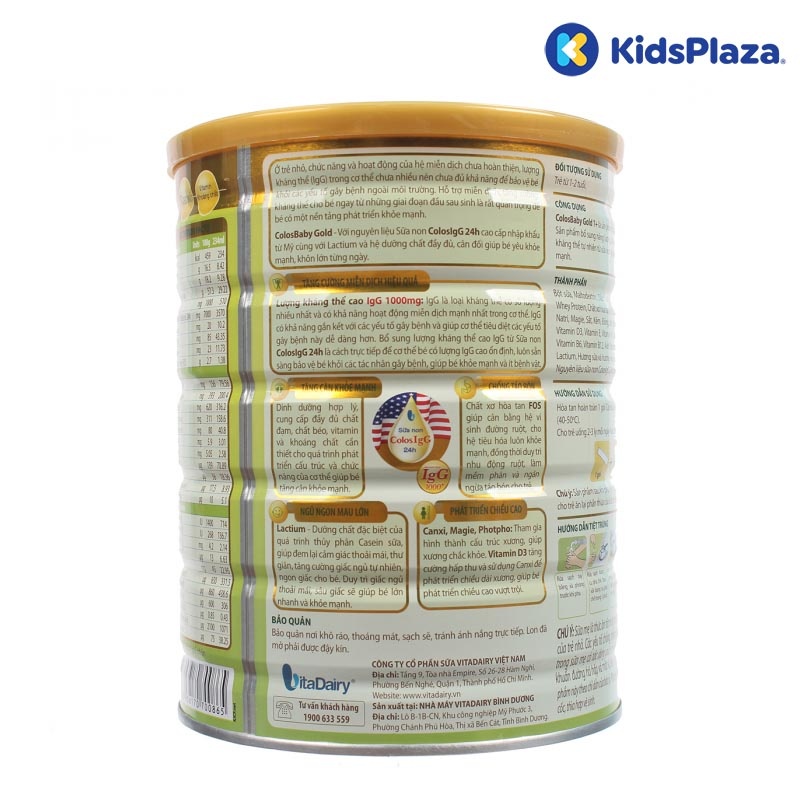 cách pha sữa Colosbaby Gold 1 546g cho bé 1-2 tuổi