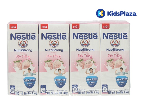 Sữa tiệt trùng Nestle Nutri Strong hương vị dâu tây 180ml cho bé trên 6 tuổi  hình 2
