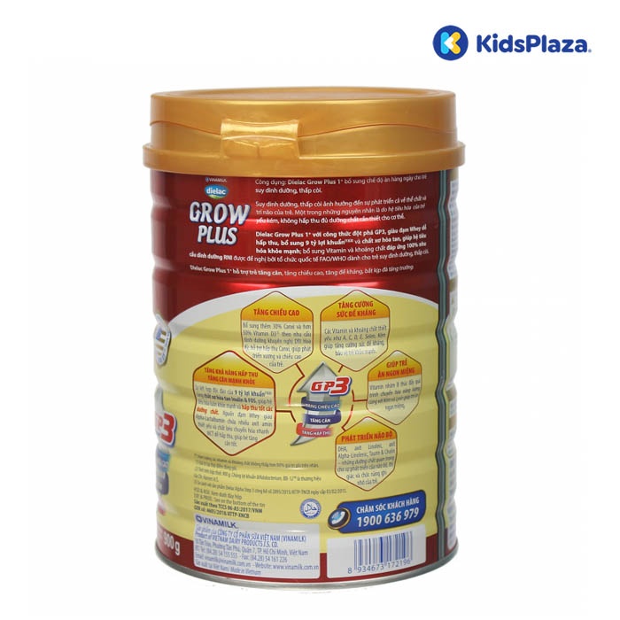 Sữa Vinamilk Dielac Grow Plus 1+ 900g cho bé 1Y-2Y hình 2