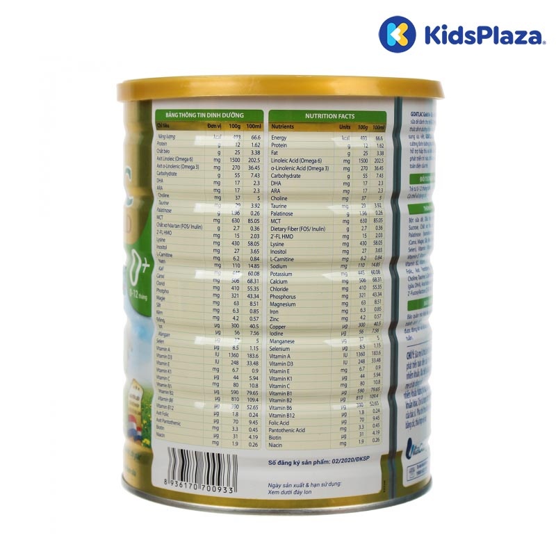Sữa dê Goatlac Gold 0+ 800G cho bé biếng ăn (0-12M) hình 2