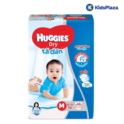 Bỉm - Tã dán Huggies size M 48 miếng (cho bé 6 - 11kg) hình 1