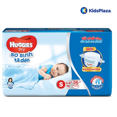 Bỉm - Tã dán Huggies Size S 56 miếng (Cho bé từ 4-8kg) hình 1