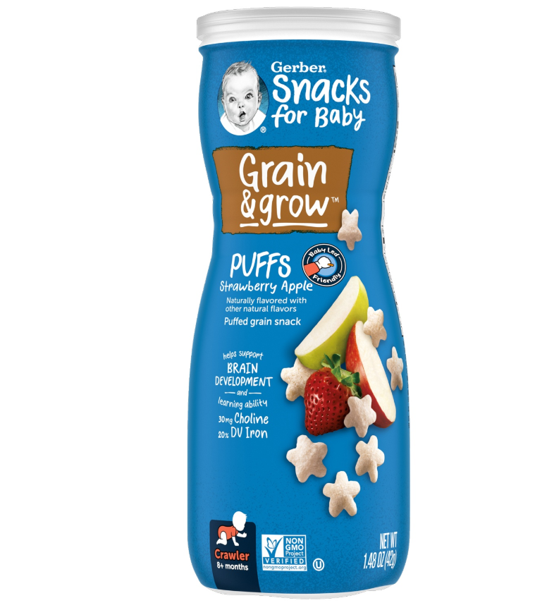 Bánh ăn dặm Gerber ngôi sao vị dâu táo 42g cho bé 8M+ hình 3