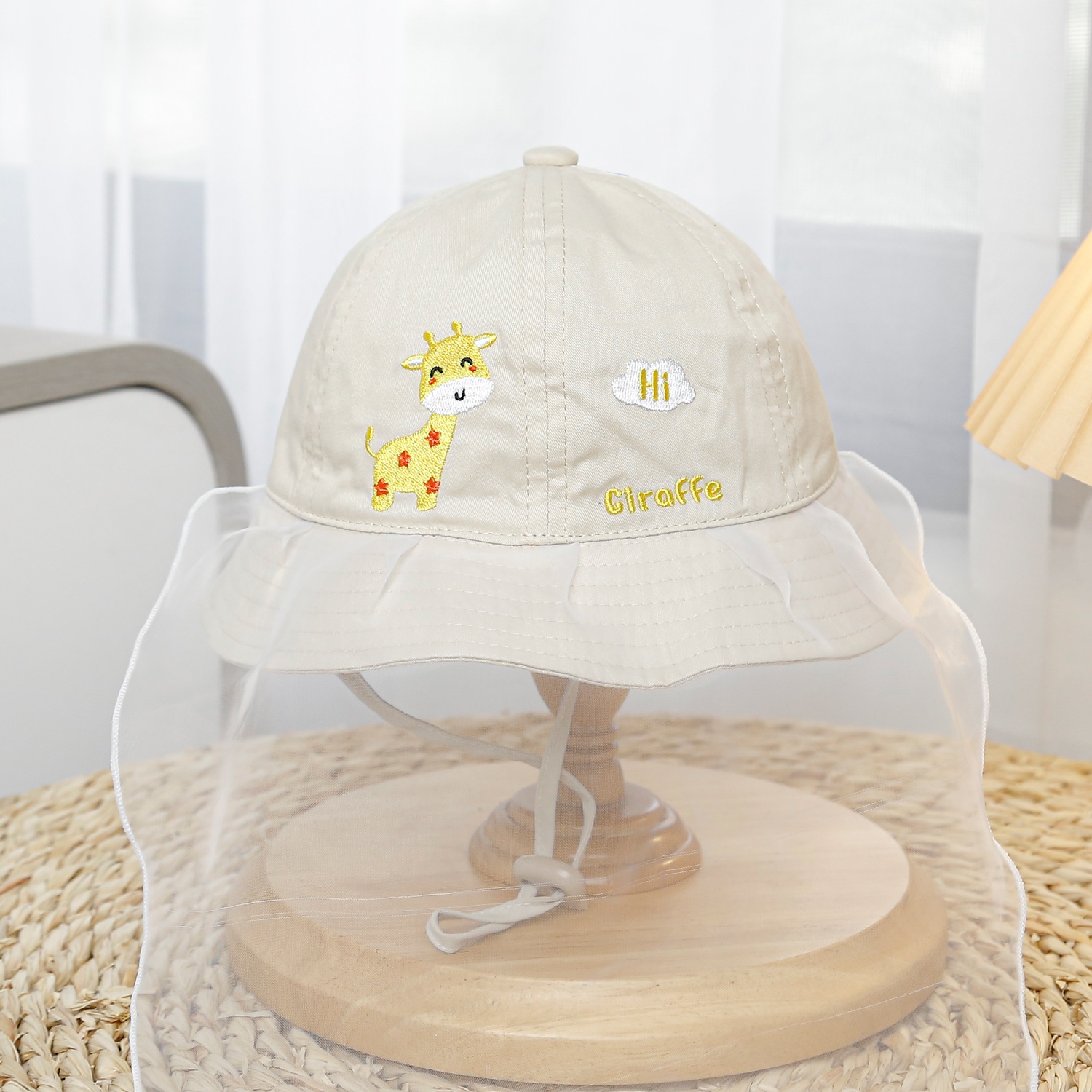 Mũ vành bé gái phủ voan Kidsplaza thiêu hình hươu