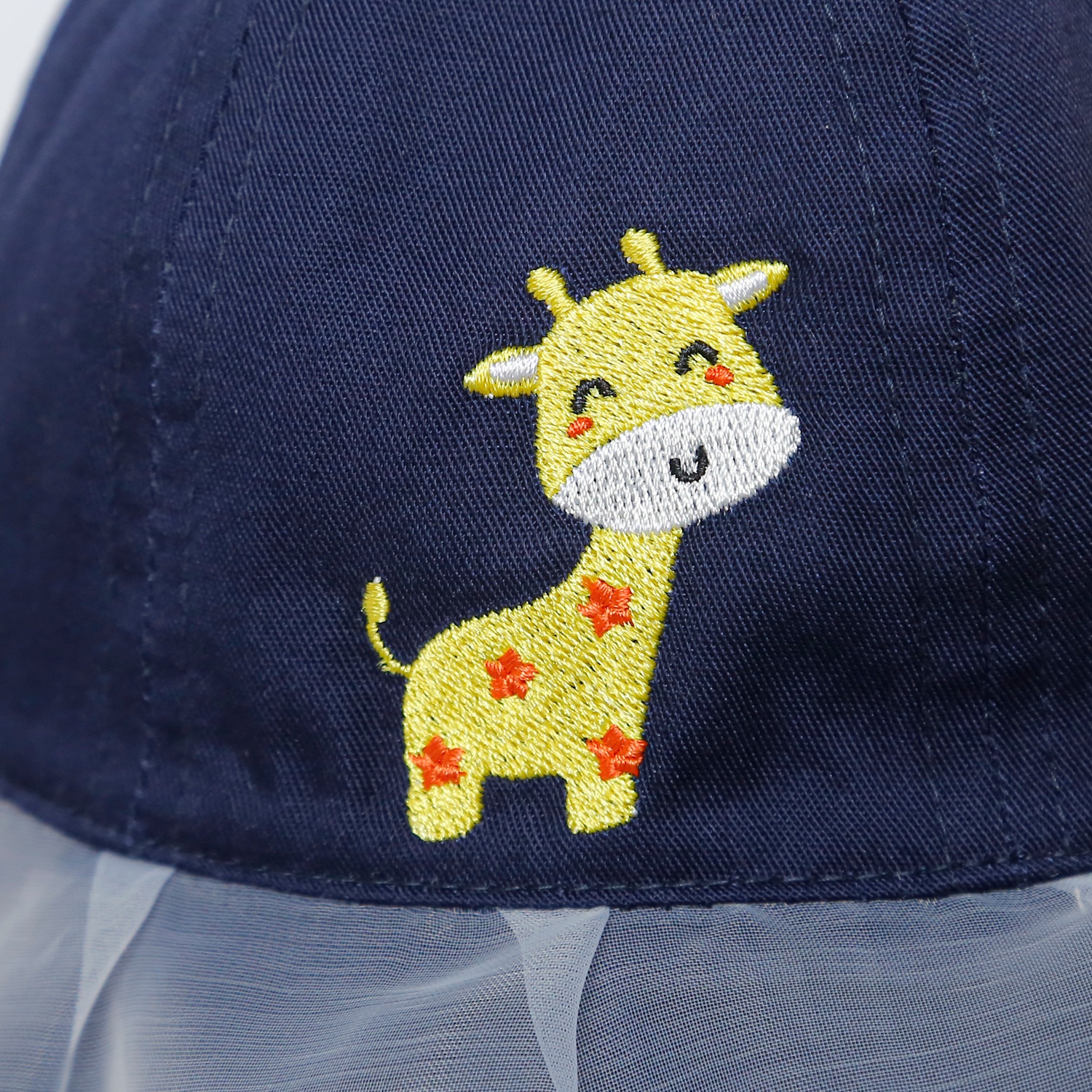 Mũ vành bé trai phủ voan Kidsplaza thêu hươu DN25 (Màu xanh đen) hình 2