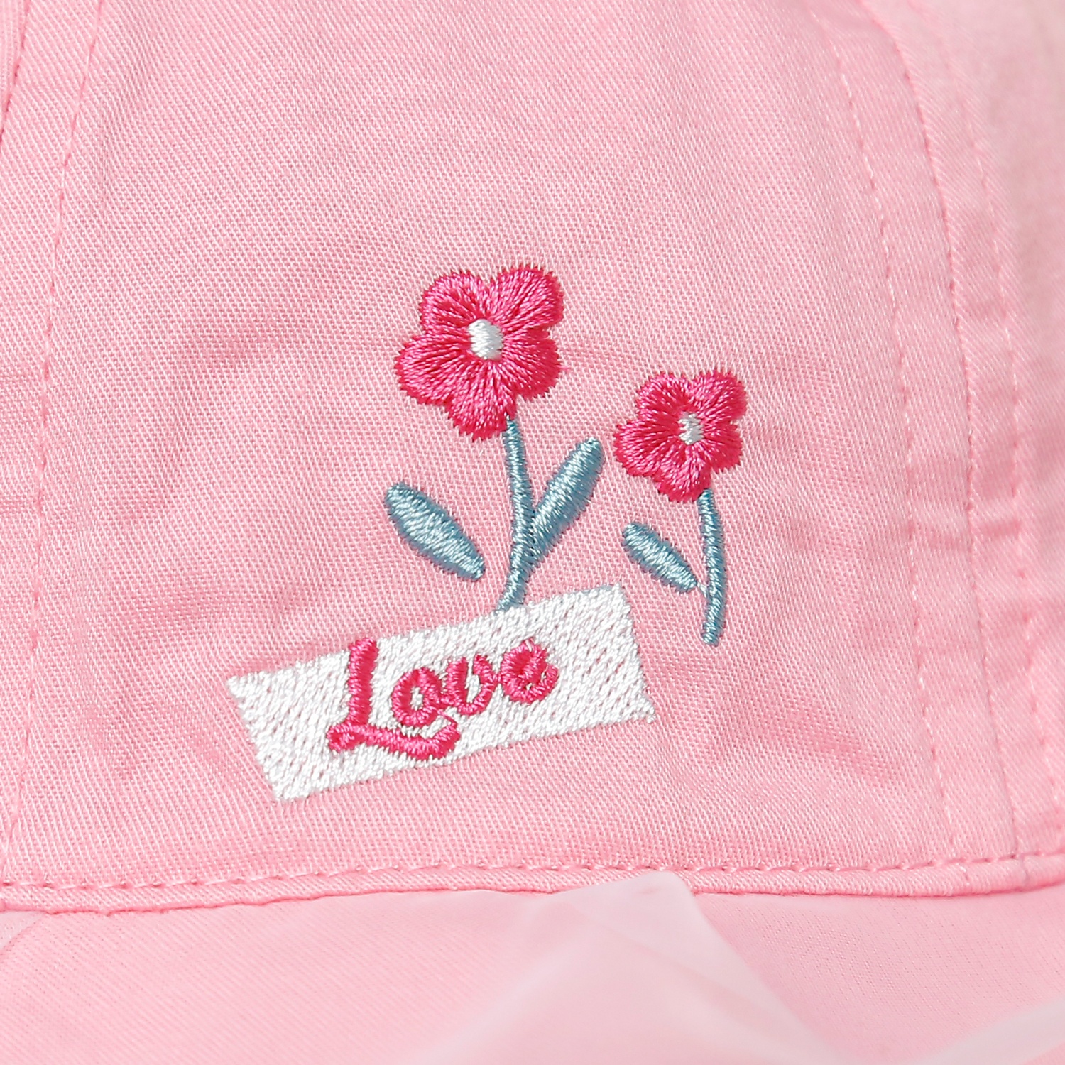 Mũ vành bé gái phủ voan Kidsplaza hoa DN25 (Màu hồng đậm) hình 2