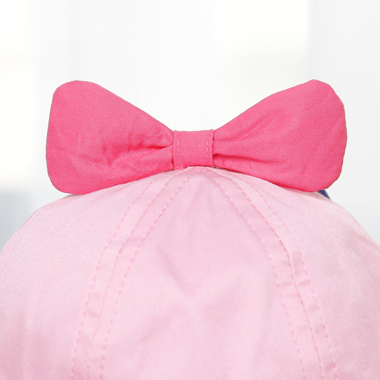 Mũ vành bé gái phủ voan Kidsplaza baby DN25 (Màu hồng đậm) hình 2