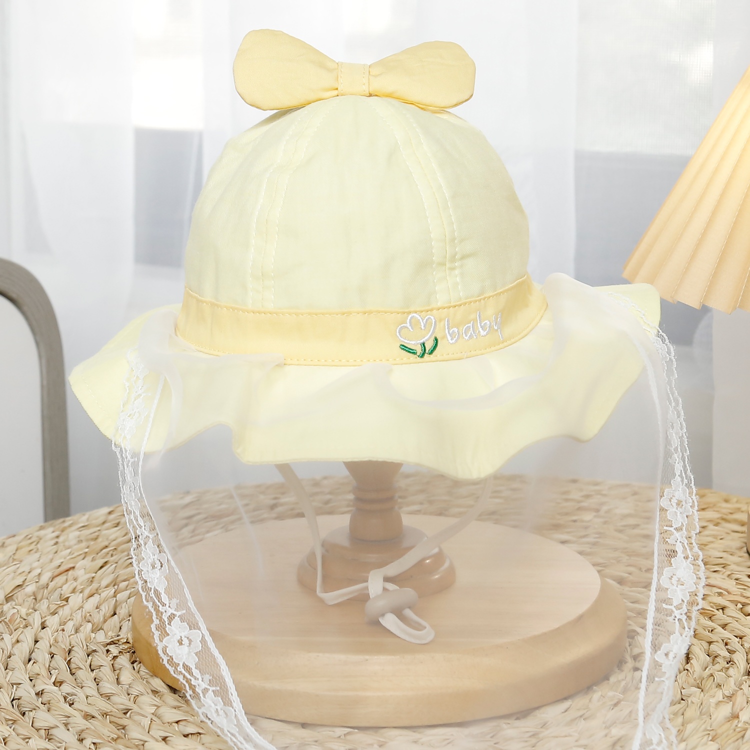 Mũ vành bé gái phủ voan Kidsplaza thiêu baby