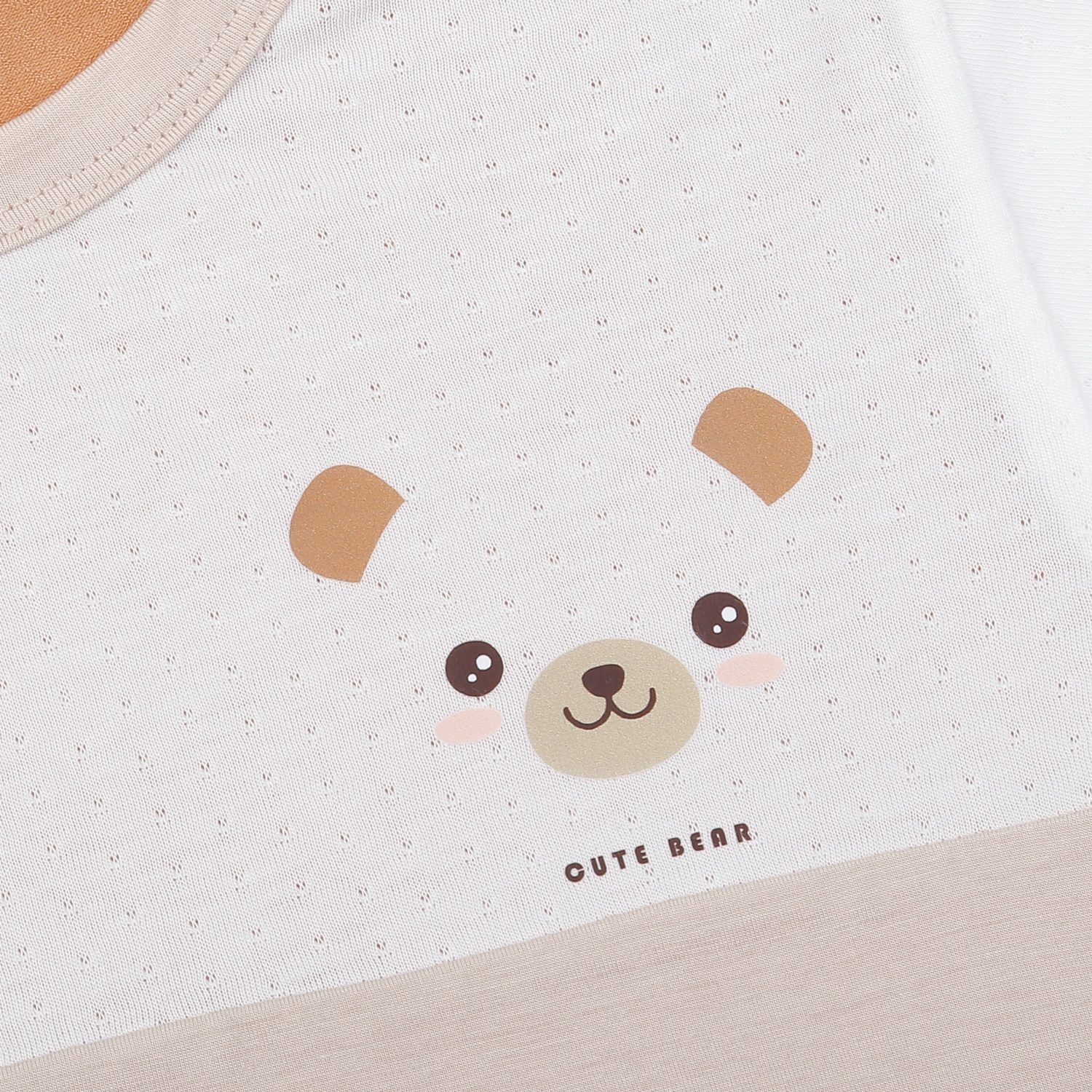 Bộ cộc bé trai Kidsplaza bear cute HN25H (Trắng Nâu) 