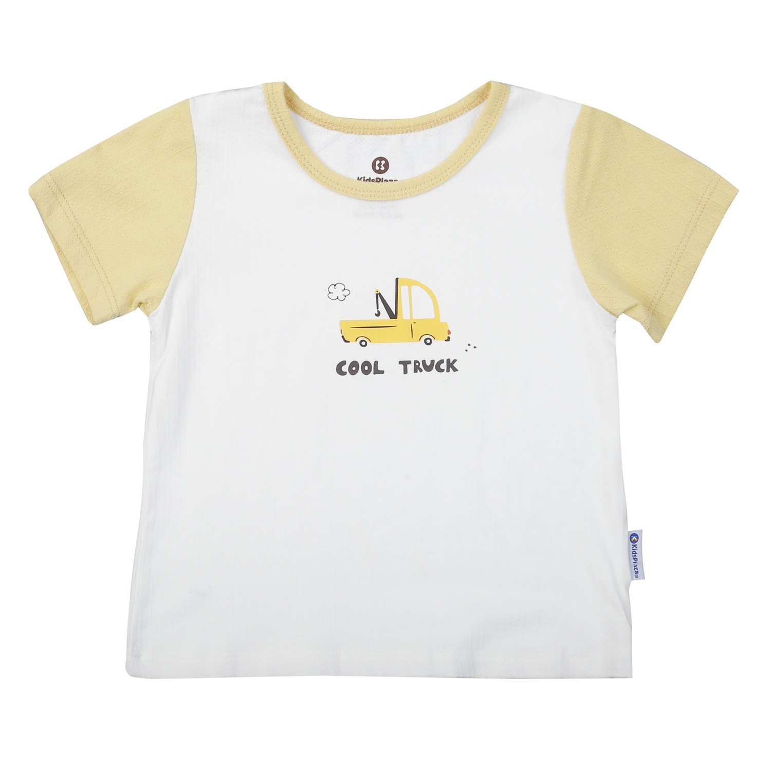 Bộ cộc bé trai KidsPlaza in oto M25H (Trắng Vàng)