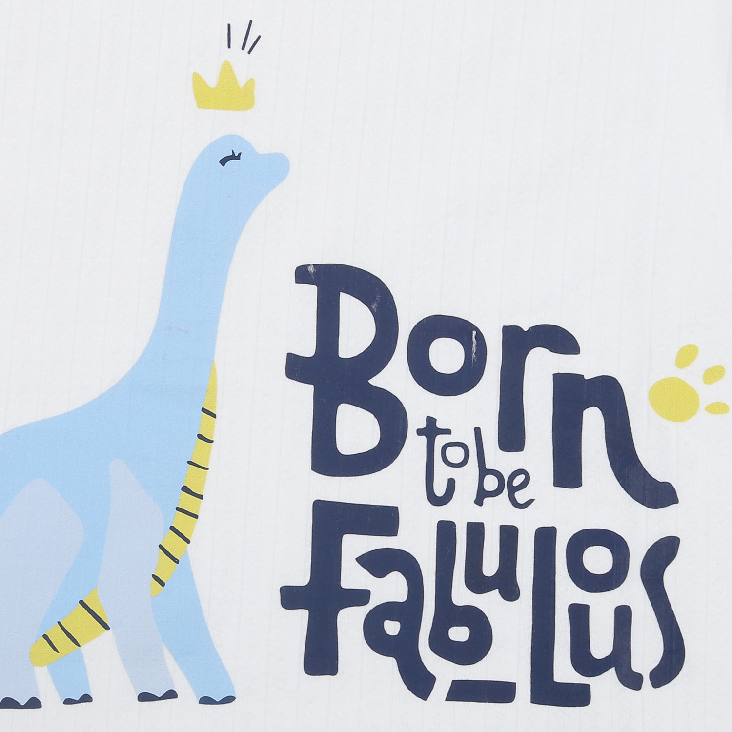 Bộ cộc bé trai KidsPlaza in khủng long cao M25H (Trắng Xanh)