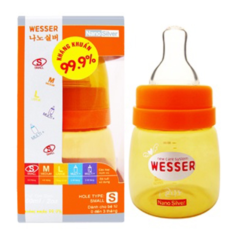 Bình sữa nano Wesser 60ml hình 1