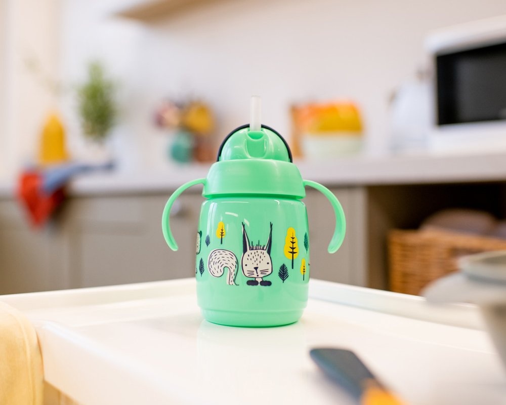 Bình tập uống nước có ống hút Tommee Tippee 300ml - Xanh hình 4