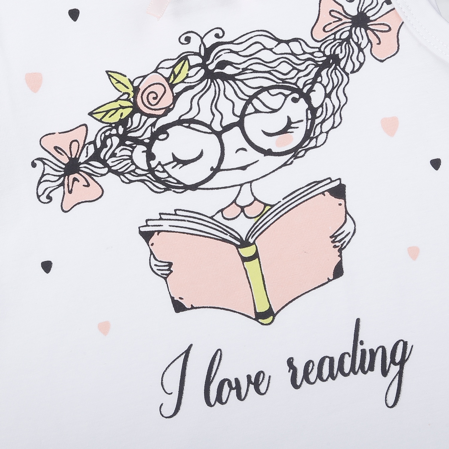 Bộ ba lỗ bé gái KidsPlaza in hình M25H (Trắng Hồng) 