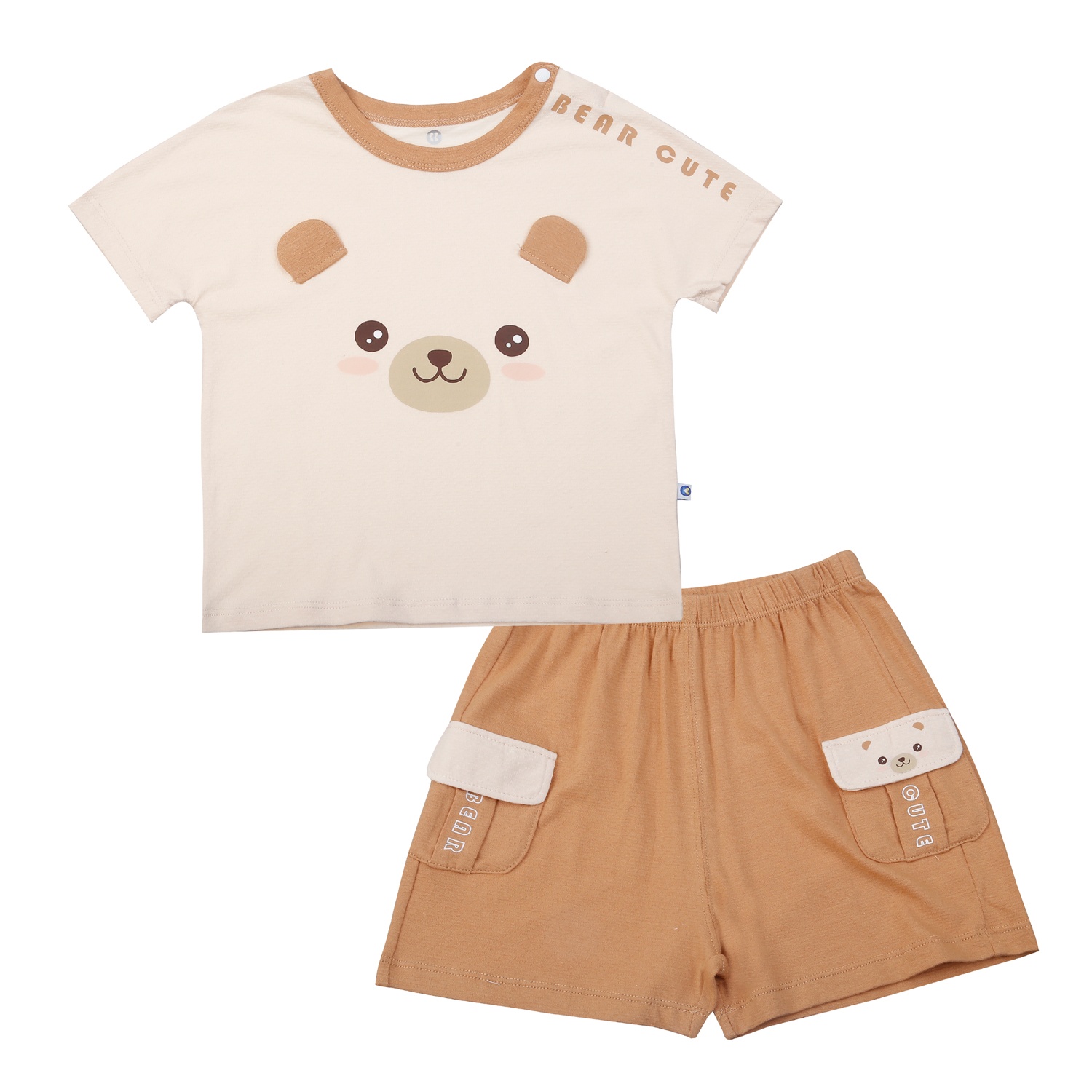 Bộ cộc bé trai KidsPlaza in Bear HN25H (Nâu be) 