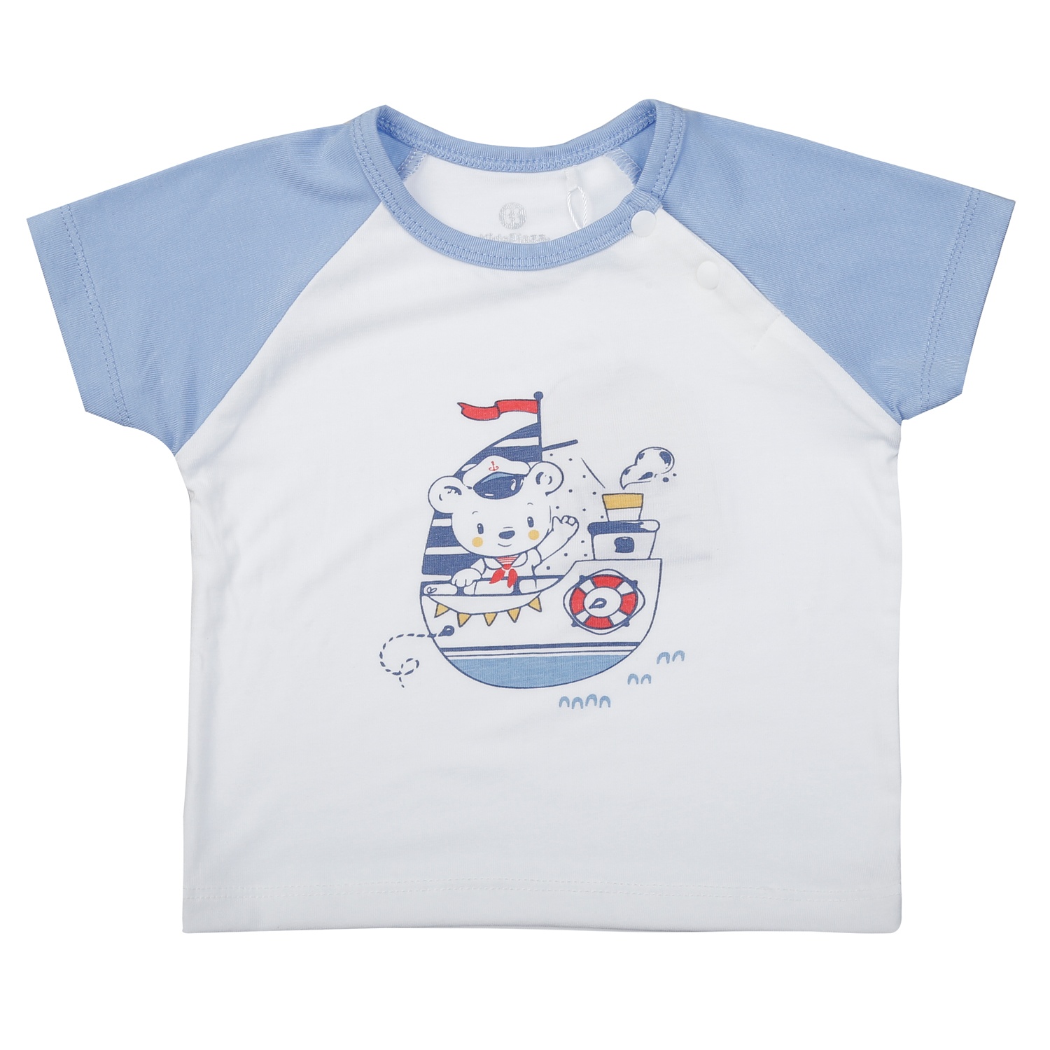 Bộ cộc bé trai KidsPlaza Otis ND25H kẻ (Xanh Trắng) 