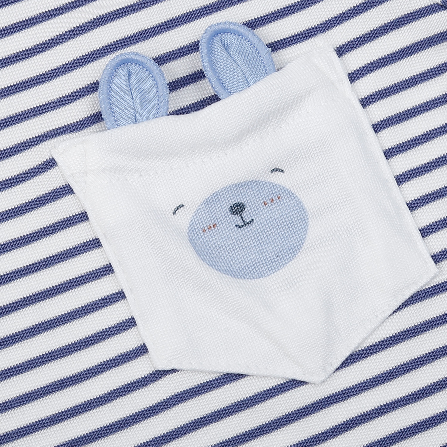 Bộ cộc bé trai KidsPlaza Otis ND25H kẻ (Xanh Trắng) 