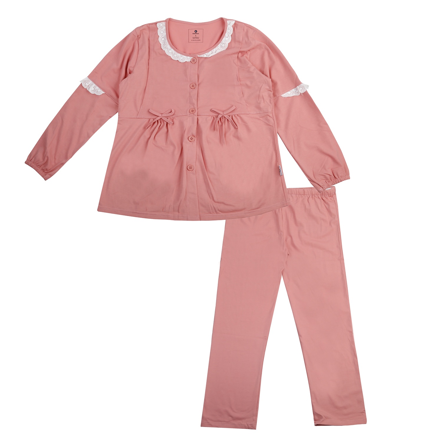 Bộ quần áo sau sinh KidsPlaza cho mẹ có ren (Hồng) TM23