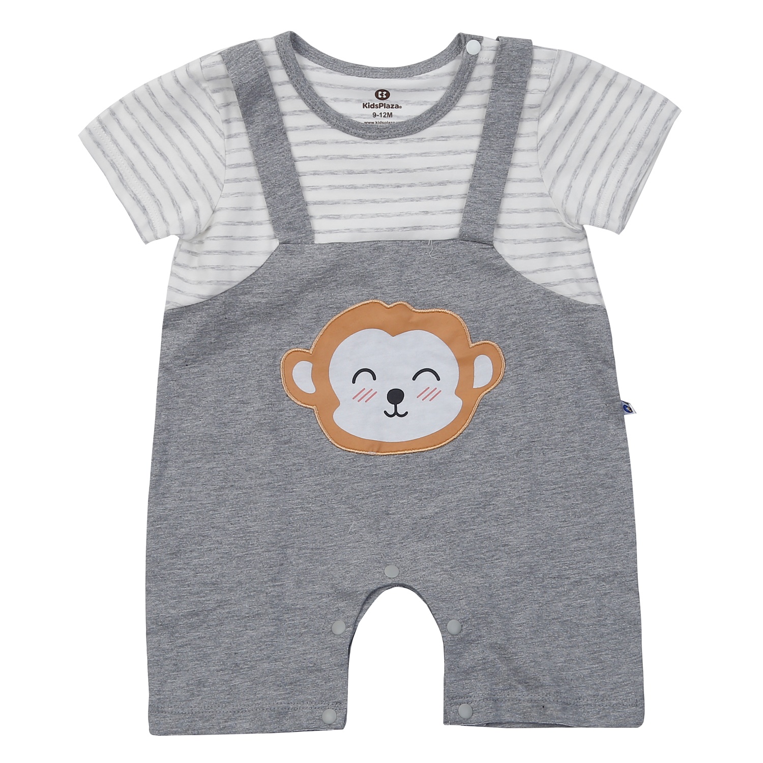 Body bé trai cộc tay KidsPlaza in hình khỉ HN24H (Kẻ trắng) hình 1