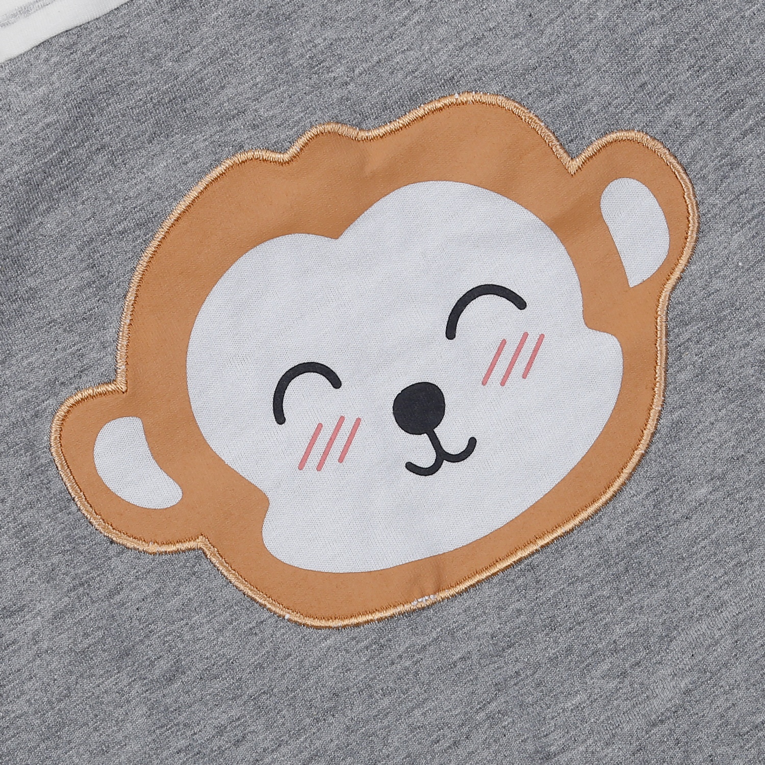 Body bé trai cộc tay KidsPlaza in hình khỉ HN24H (Kẻ trắng) hình 2