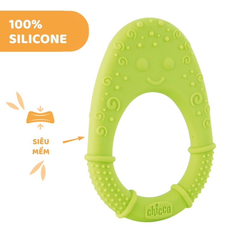 Cắn răng Chicco làm từ 100% silicone siêu mềm