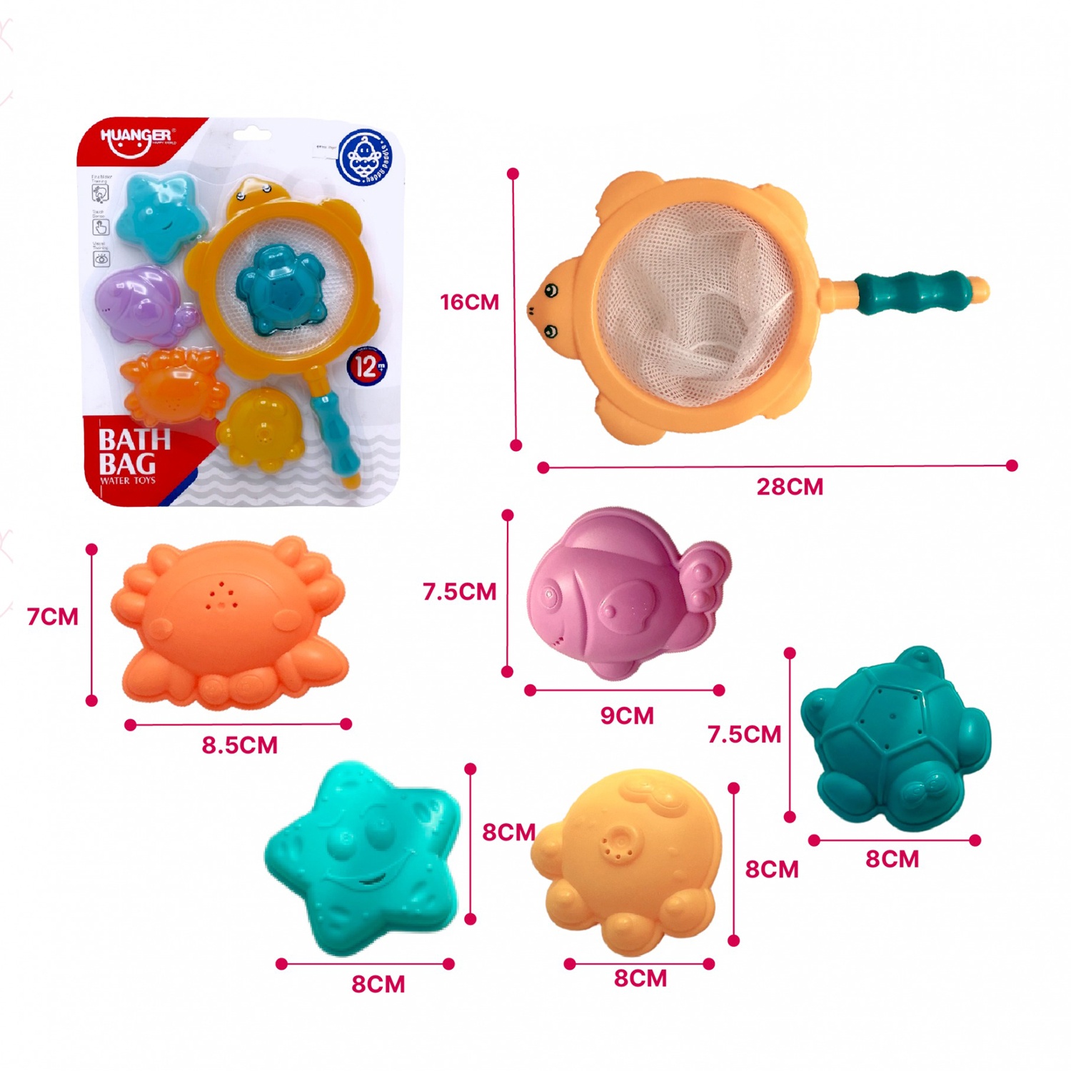 Sét vợt bắt cá và 5 sinh vật biển HE0229 hình 2