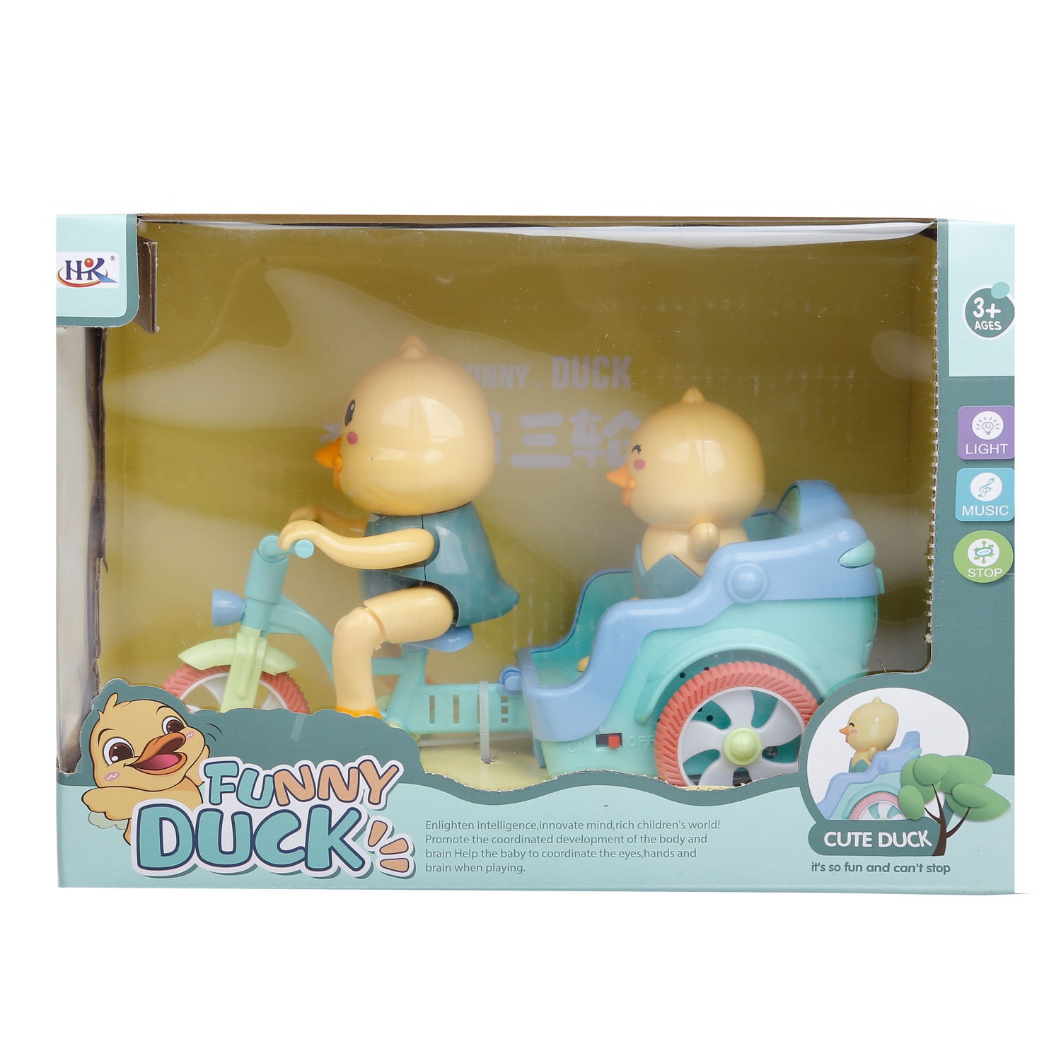 Đồ chơi chú vịt đạp xe có nhạc và đèn CY.638A hình 1