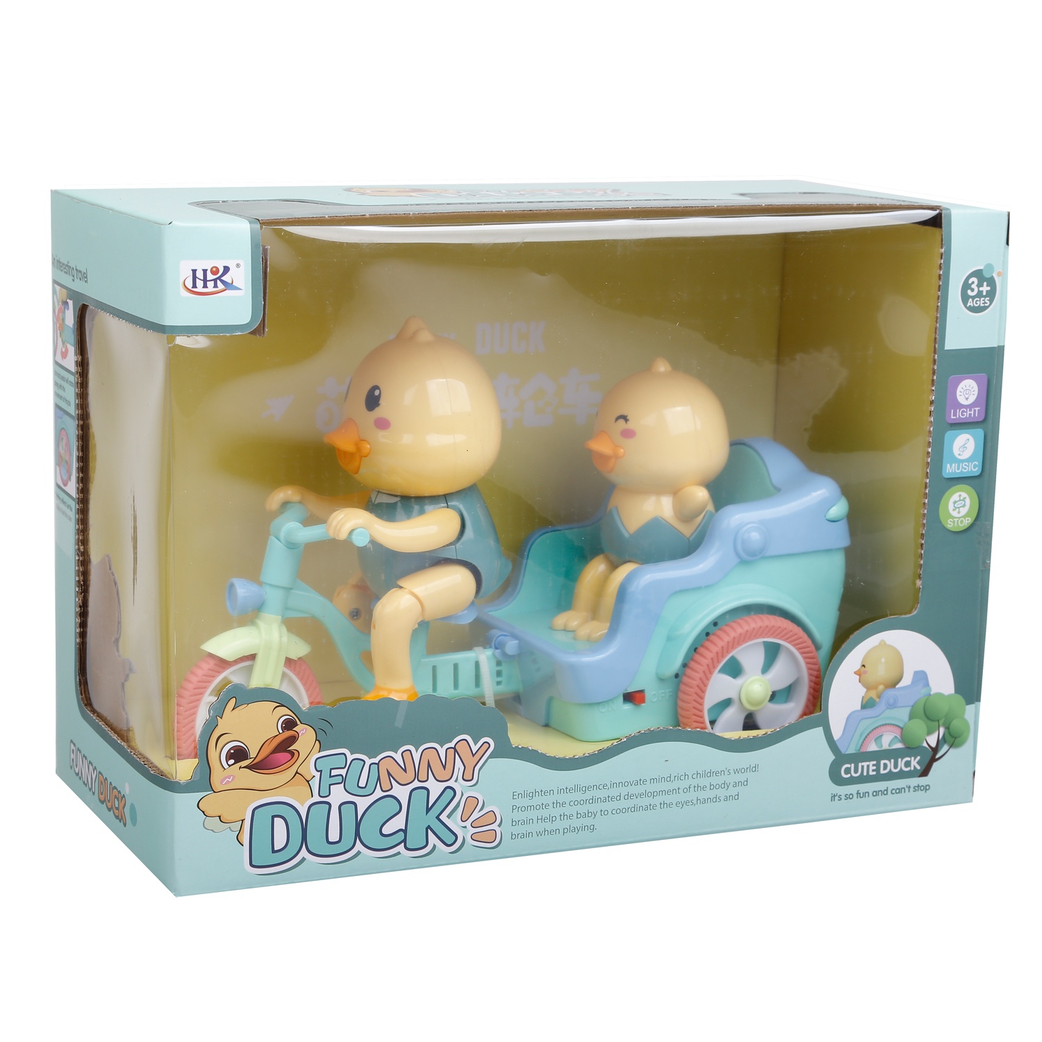 Đồ chơi chú vịt đạp xe có nhạc và đèn CY.638A hình 2