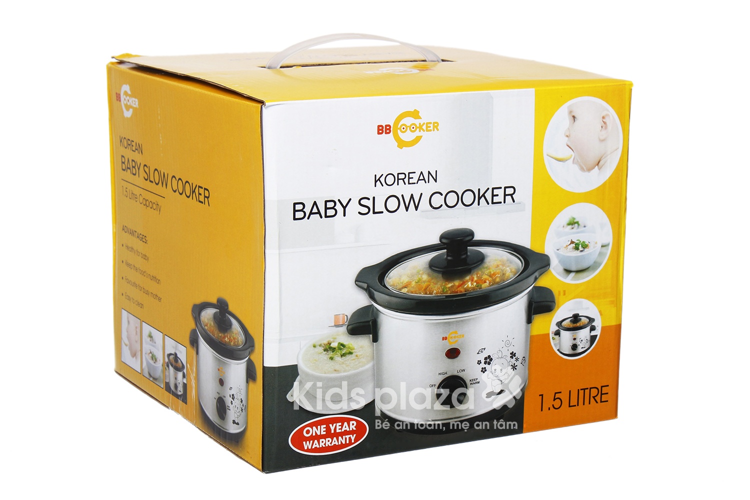 Nồi nấu cháo cho bé BBCooker Hàn Quốc loại to 1.5L hình 5