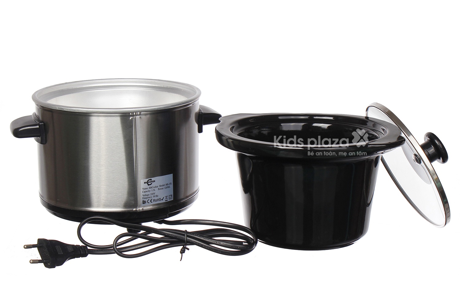 Nồi nấu cháo cho bé BBCooker Hàn Quốc loại to 1.5L hình 2