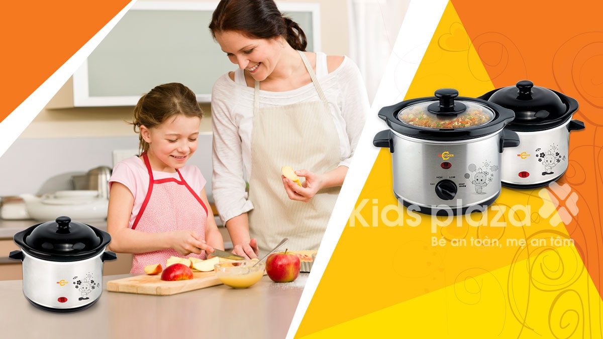 Nồi nấu cháo cho bé BBCooker Hàn Quốc loại to 1.5L hình 1