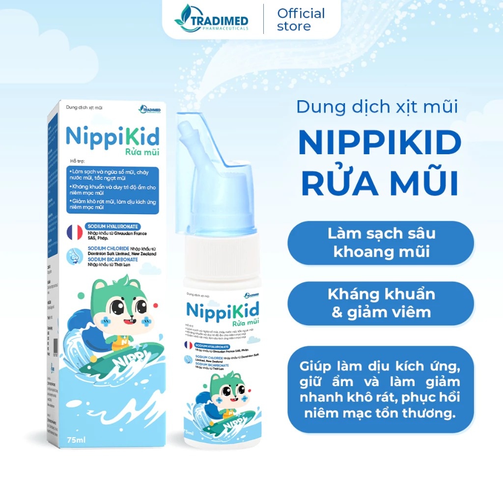 Dung dịch xịt mũi NippiKid rửa mũi 75ml hình 4