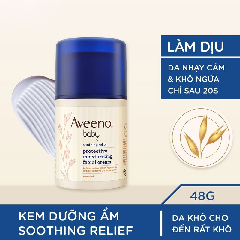 Kem dưỡng ẩm da mặt Aveeno 48g cho bé yêu