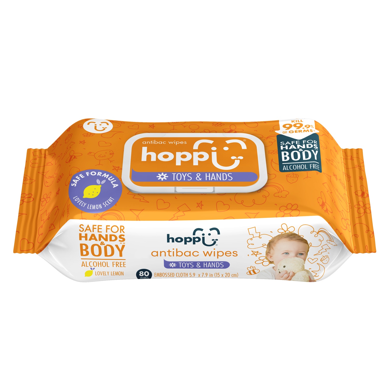 Khăn ướt kháng khuẩn Hoppi Antibac 80 tờ