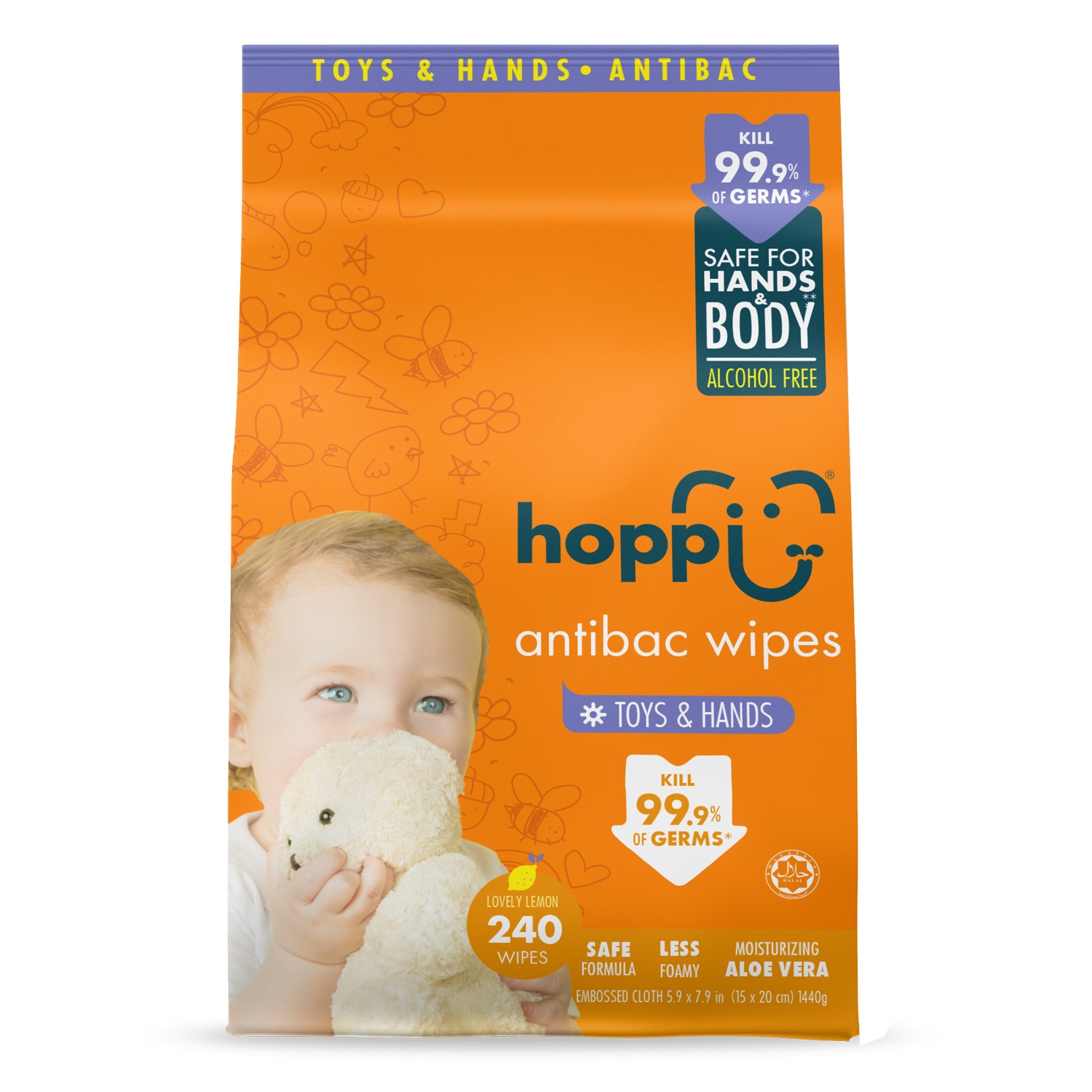 Khăn ướt kháng khuẩn Hoppi Antibac 80 tờ