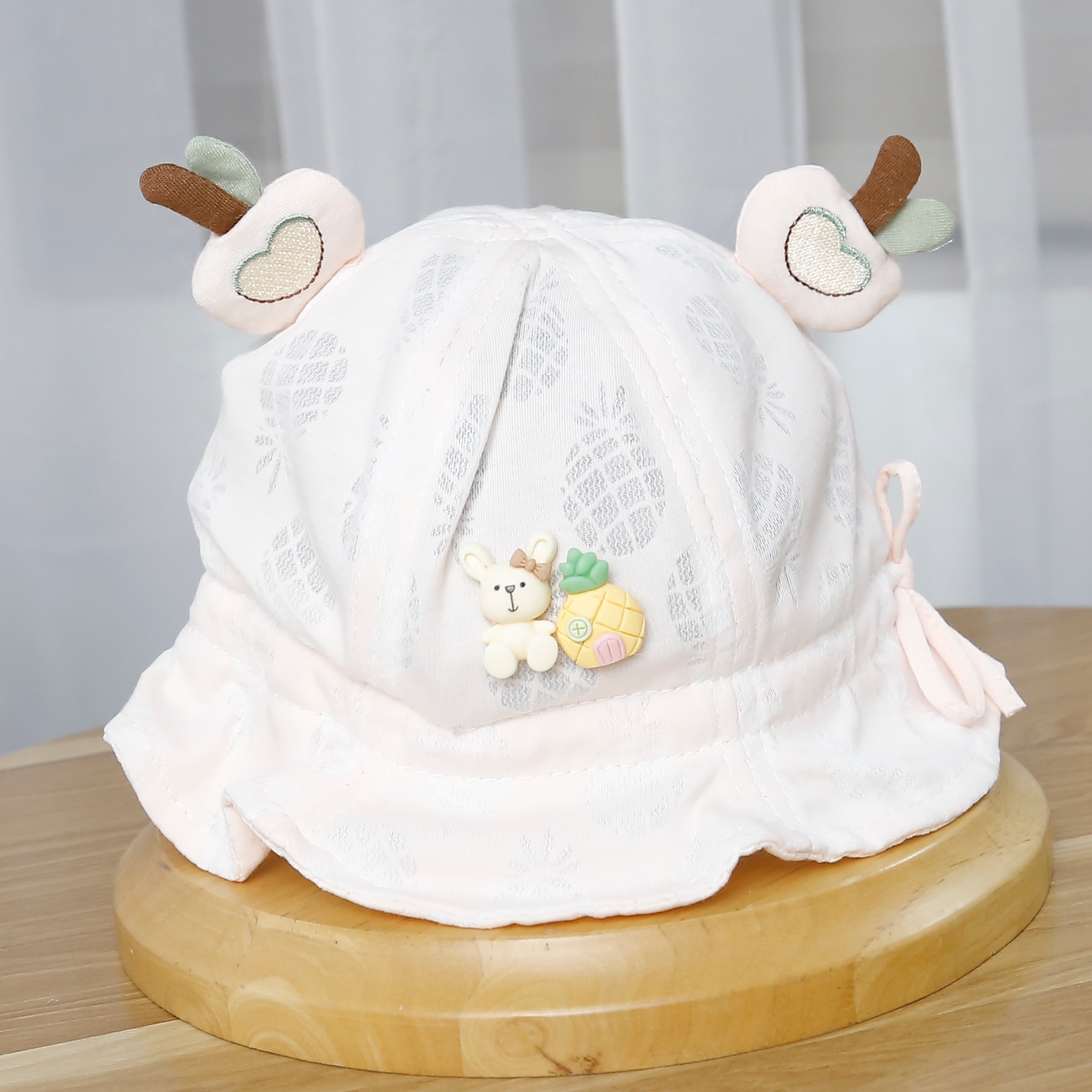 Mũ thời trang KidsPlaza gấu và dứa 25K-H04 Size 48 (Hồng)