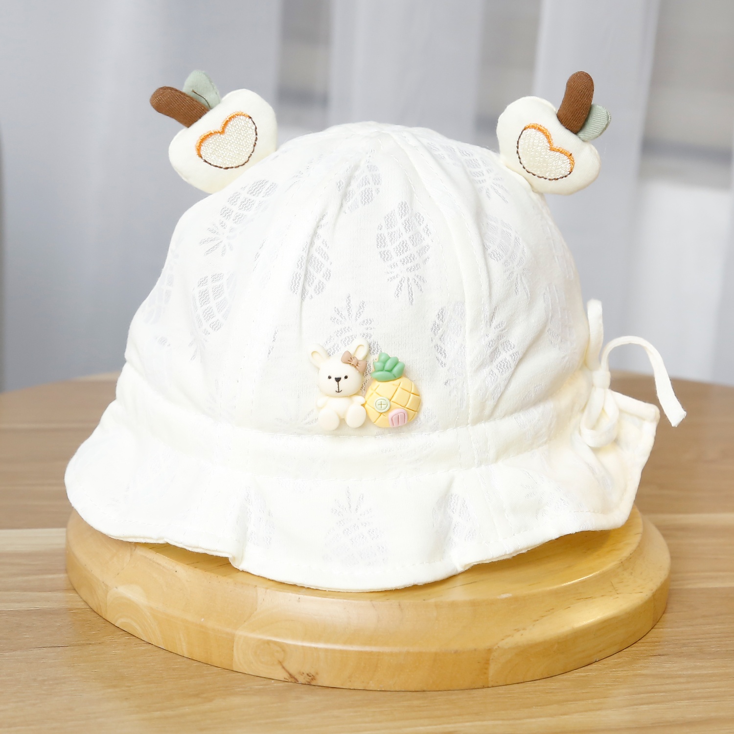 Mũ thời trang KidsPlaza gấu và dứa 25K-H04 Size 48 (Vàng)