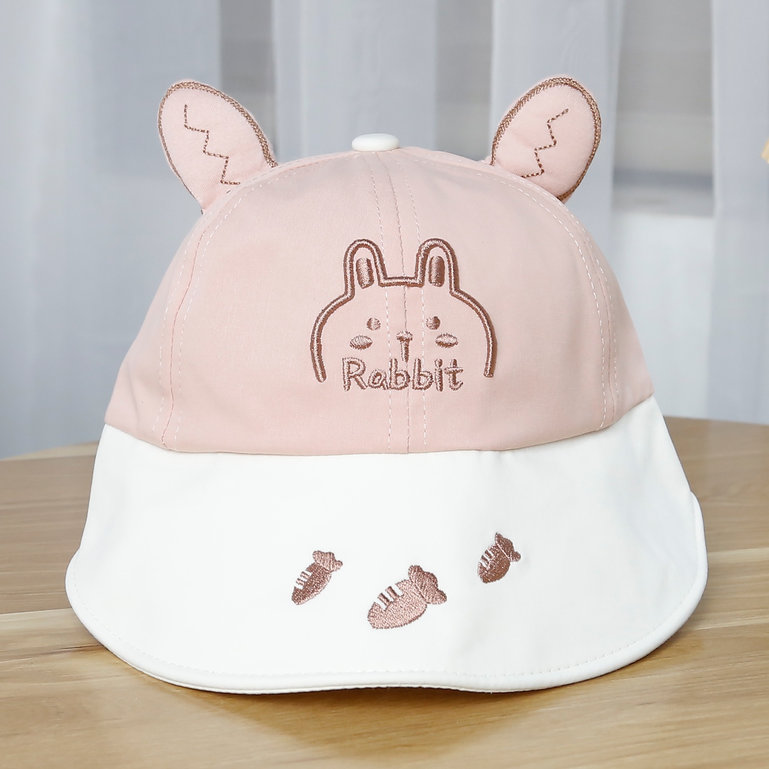 Mũ thời trang KidsPlaza in cute 25K-H11 Size 50 (Hồng Be) hình 1